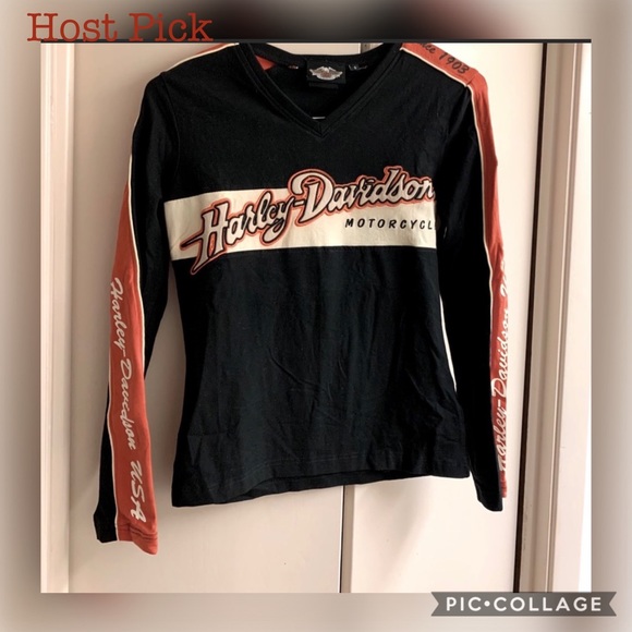 Harley-Davidson Tops - Harley Davidson cotton & Lycra long sleeve T-shirt